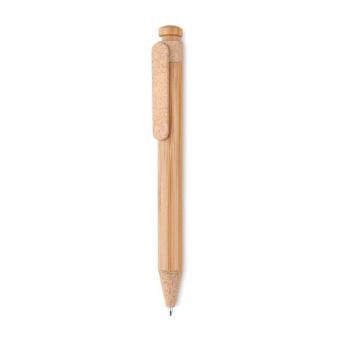TOYAMA Bamboo/Wheat-Straw ABS ball pen Orange