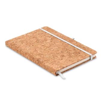 SUBER A5 cork notebook 96 lined White