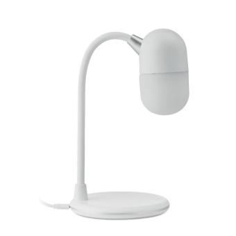 CAPUSLA Wireless charging lamp speaker White