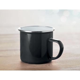 PLATEADO Metal mug with enamel layer Black