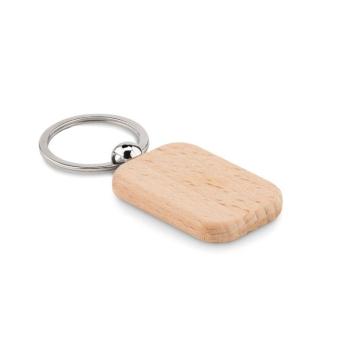 POTY WOOD Rectangular wooden key ring Timber