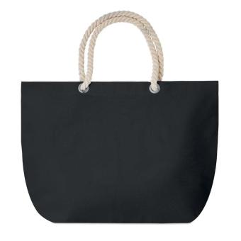MENORCA Beach bag with cord handle Black