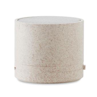 ROUND BASS+ 3W speaker in wheat straw/ABS Fawn