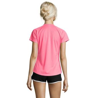 SPORTY WOMEN T-SHIRT POLYES, neon pink Neon pink | XS