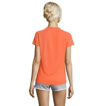 SPORTY WOMEN T-SHIRT POLYES, neon orange Neon orange | XS