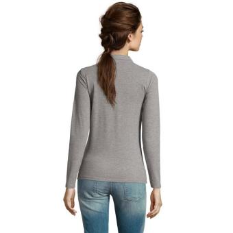 PERFECT LSL WOMEN POLO 180, Grey melange Grey melange | L