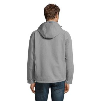 REPLAY MEN HOODED SOFTSHELL, gray Gray | XS
