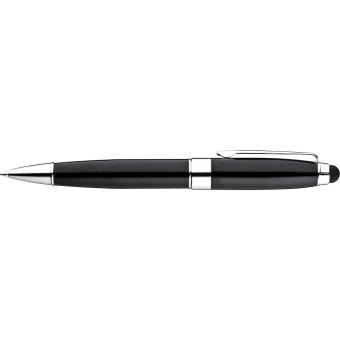 Metal ball pen with touch pad function Black