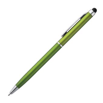 Plastic ball pen with touch function Apple green