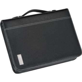DIN A4 conference folder with ring binder Black