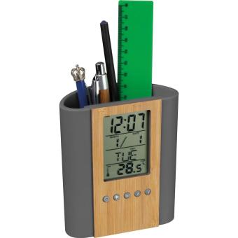 Stifteköcher mit diversen Funktionen Grau