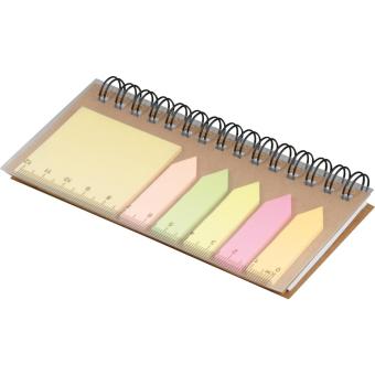Sticky note set with spiral pad Fawn