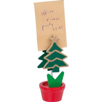 Memo holder in christmas tree design Multicolor