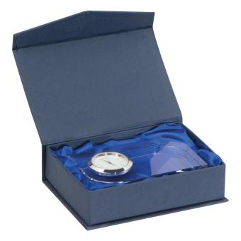 Glass block with small clock Transparent