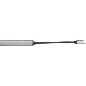 USB hub made from recycled aluminium Convoy grey