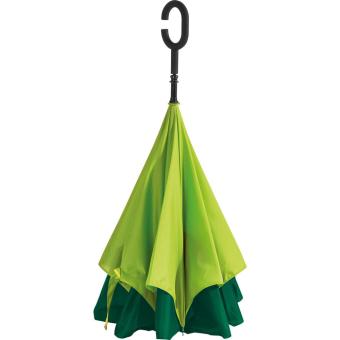 Umklappbarer Regenschirm aus 190T Pongee mit Griff zum Einhängen am Handgelenk Apfelgrün