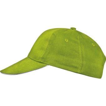 6-panel sandwich baseball cap Apple green