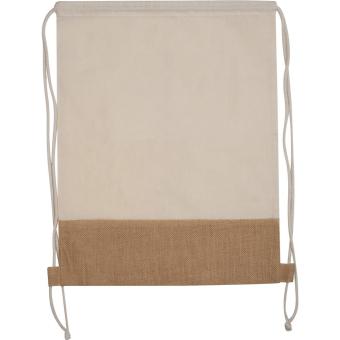 Gymbag with jute bottom White