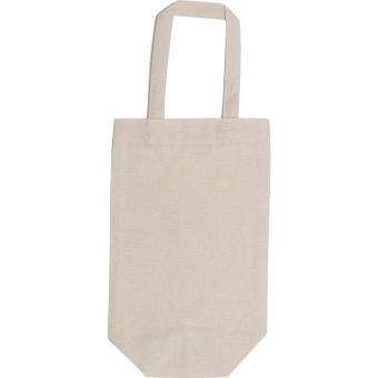 Geschenktasche aus Baumwolle für Flaschen Beige