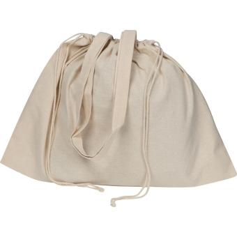 Bio Baumwolltasche mit Verschluss Beige