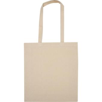 Bio Baumwolltasche mit Bodenfalte Beige