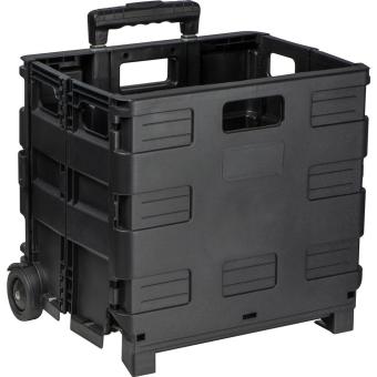 Folding shopping trolley Black