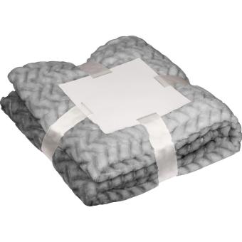Große Kuscheldecke aus Flanellfleece Grau
