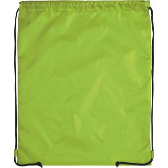 Gymbag aus recyceltem Polyester WANDA, Apfelgrün Apfelgrün, Silber