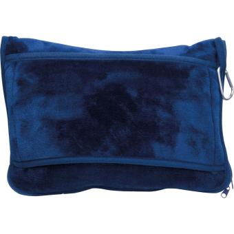 2 in 1 Kuscheldecke mit Kissen Dunkelblau