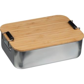 Stainless steel lunchbox with bamboo lid Convoy grey
