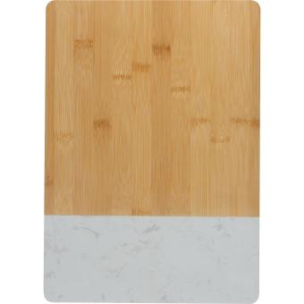 Bamboo and marble cutting board White
