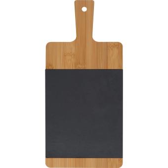 Bambusbrettchen mit Schieferplatte Beige