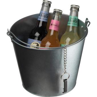 Zinc bucket with bottle opener Convoy grey