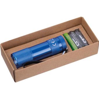COB Taschenlampe aus Aluminium Blau