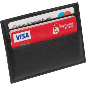 RFID Kreditkartenetui aus Leder Schwarz