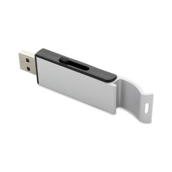 USB Stick Bottel Opener Negro Flat silver | 128 MB