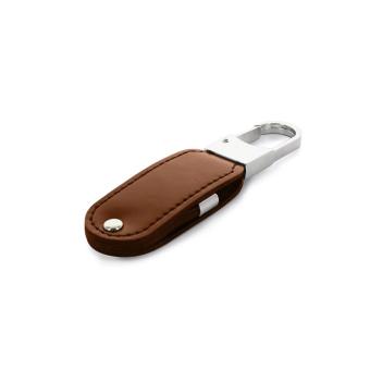 USB Stick Leder Köln Braun | 128 MB