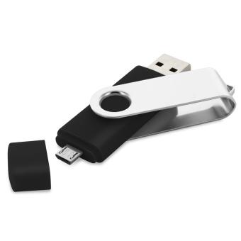 USB Stick Clip micro Schwarz | 128 MB