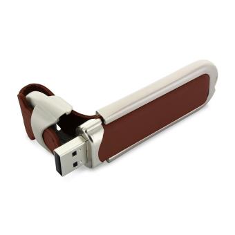 USB Stick Leder Paris Brown | 128 MB