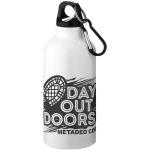 Oregon 400 ml aluminium water bottle with carabiner White