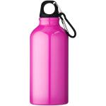 Oregon 400 ml aluminium water bottle with carabiner Neon/pink