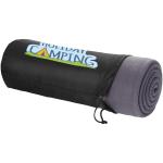 Huggy fleece plaid blanket with carry pouch 150x120 cm Anthracite