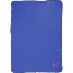 Huggy fleece plaid blanket with carry pouch Dark blue