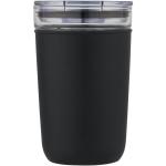 Bello 420 ml Glasbecher mit Außenwand aus recyceltem Kunststoff Schwarz