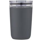 Bello 420 ml Glasbecher mit Außenwand aus recyceltem Kunststoff Grau