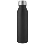 Harper 700 ml Sportflasche aus Edelstahl mit Metallschlaufe Schwarz