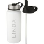 Supra 1 L copper vacuum insulated sport bottle with 2 lids White