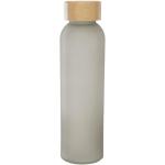 Lume 500 ml Flasche aus mattiertem Kalknatronglas mit Bambusdeckel Grau