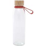 Porto 500 ml Glas-Flasche mit Silikongriff und Bambusdeckel Ziegelstein