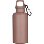 Oregon 400 ml einfarbige RS-zertifizierte Trinkflasche aus recyceltem Kunststoff mit Karabinerhaken Altrosa
